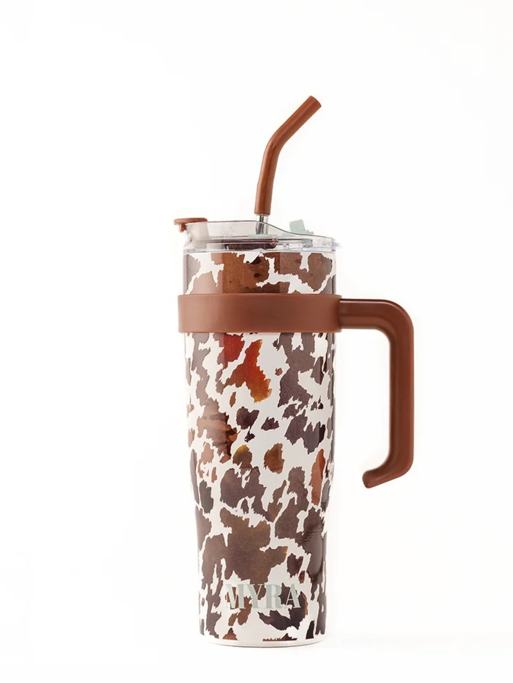 Myra | Wide Wyoming Tumbler In Brown and White - Picture 7 of 7